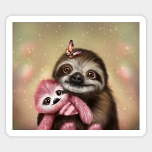 Sloths cuddles Sticker